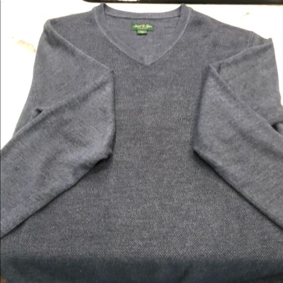 David Taylor Men’s L V-Mock Neck Sweater - Picture 1 of 6